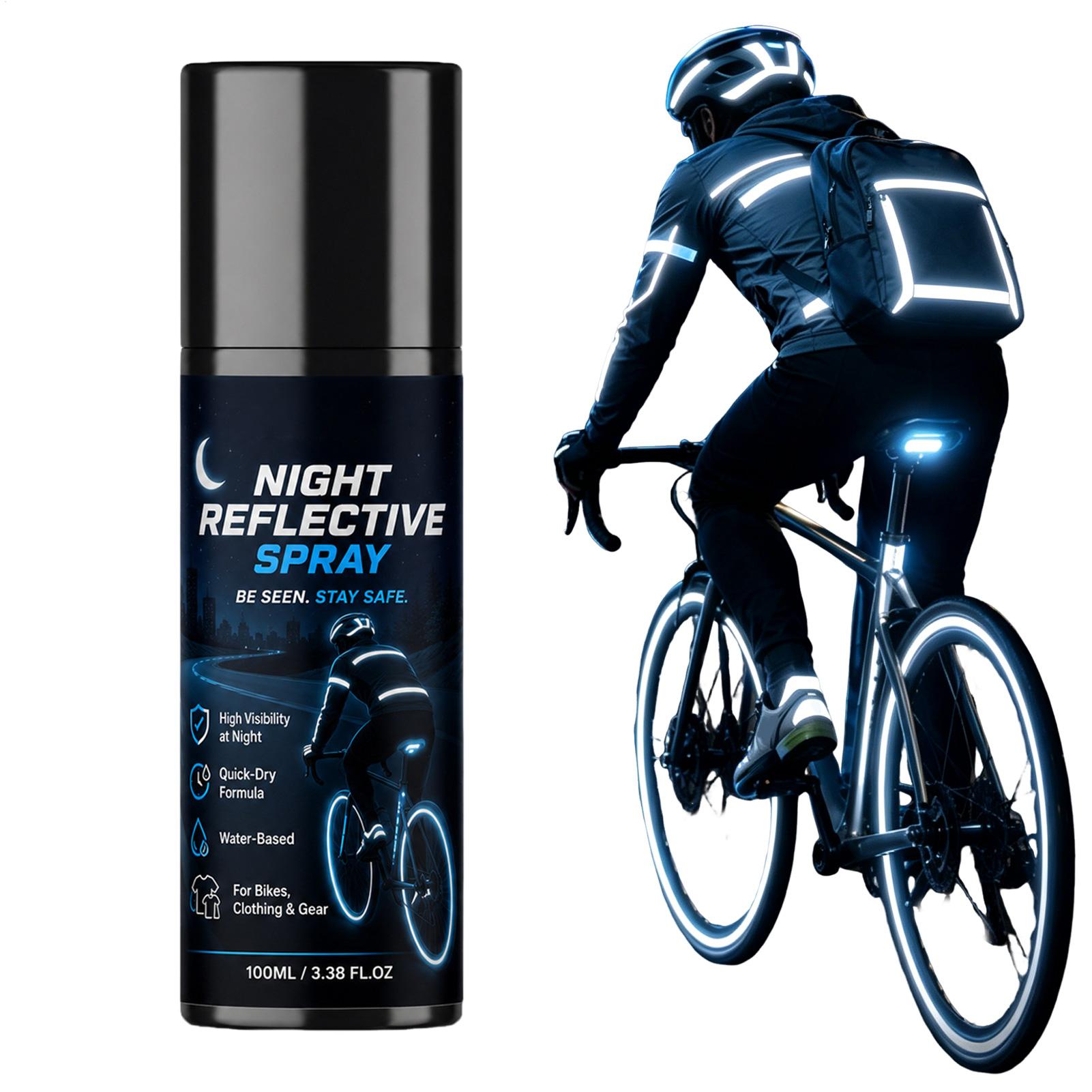 Running Visibility Gear - 100ml Night Reflective Spray, Luminous Safety