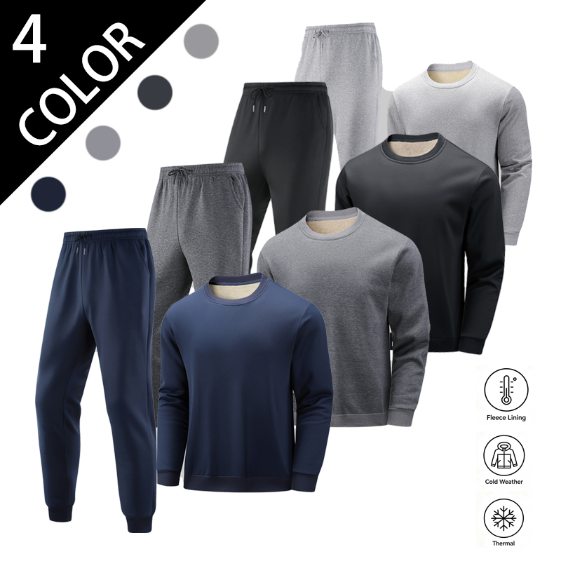 Joggers Pants - Men's Casual Tracksuit Long Sleeve Crewneck