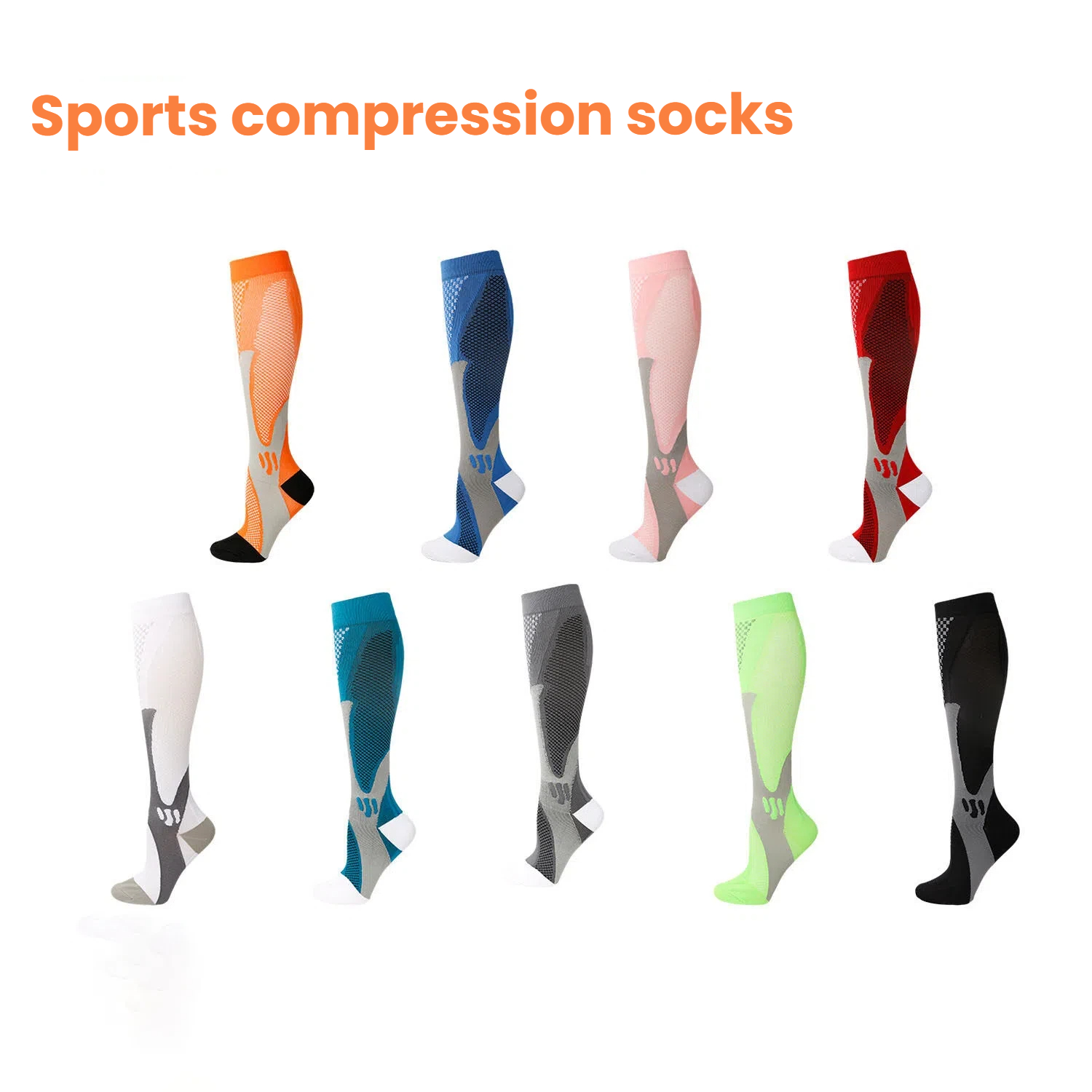 Sports Socks - Cross Border Nylon Compression Socks For