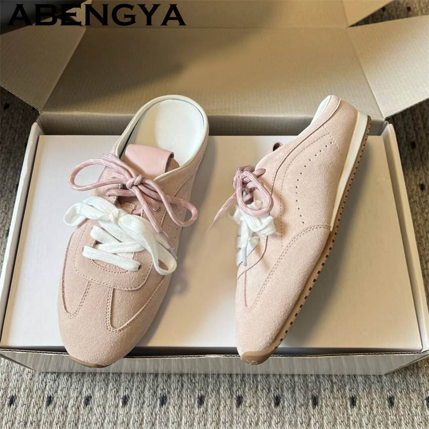 Running Shoes Women - Women's Lace Up Casual Flat Slippers