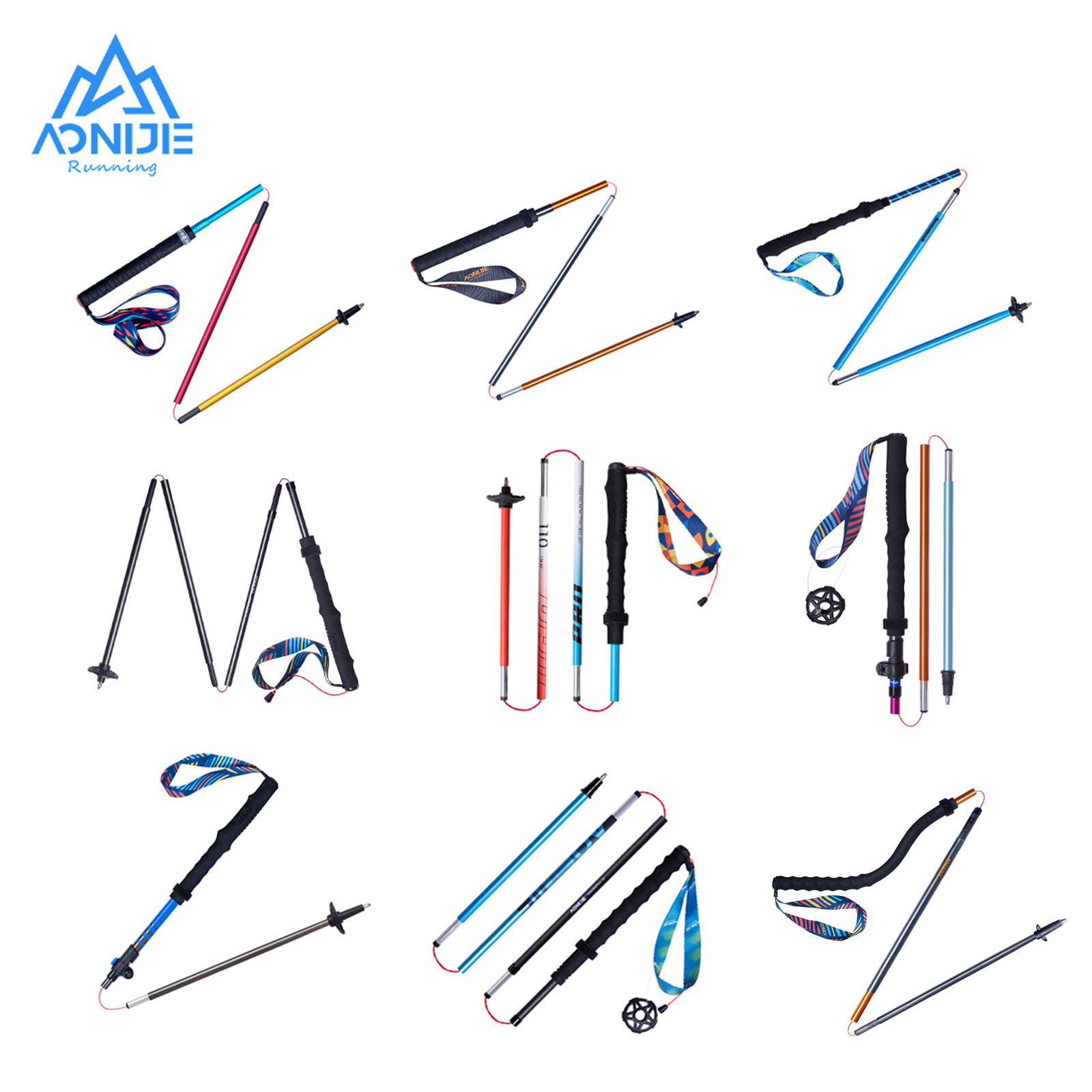 Trekking Pole Carbon - 2pcs AONIJIE All Types of Hiking