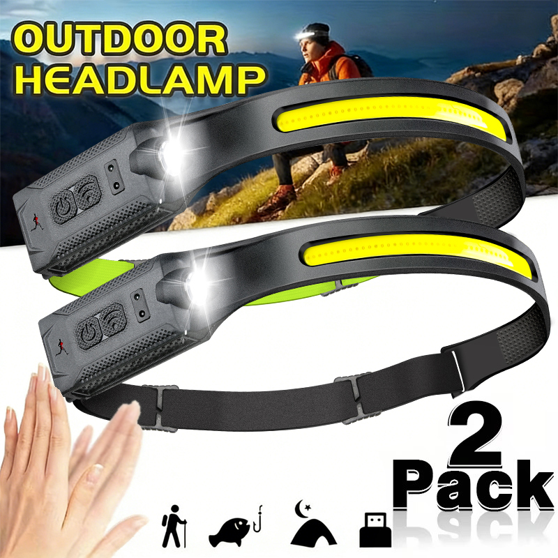 Running Headlamp - LED HeadlampRechargeable 3-modes Lighting Headlight Flashlight