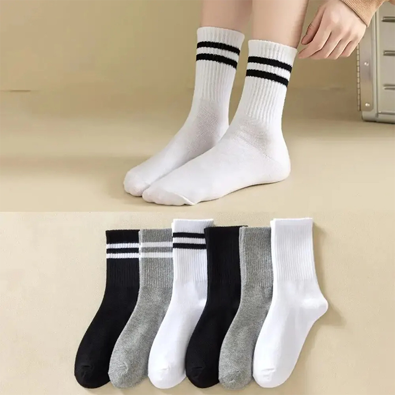 Sports Socks - 3/6 Pairs Women Sports Solid Socks