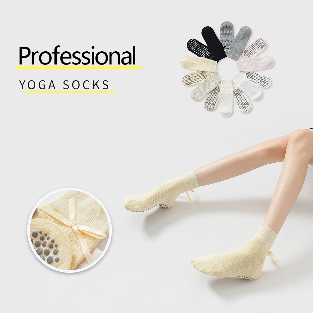 Sports Socks - Cute Bowknot Yoga Socks Girls Sweet