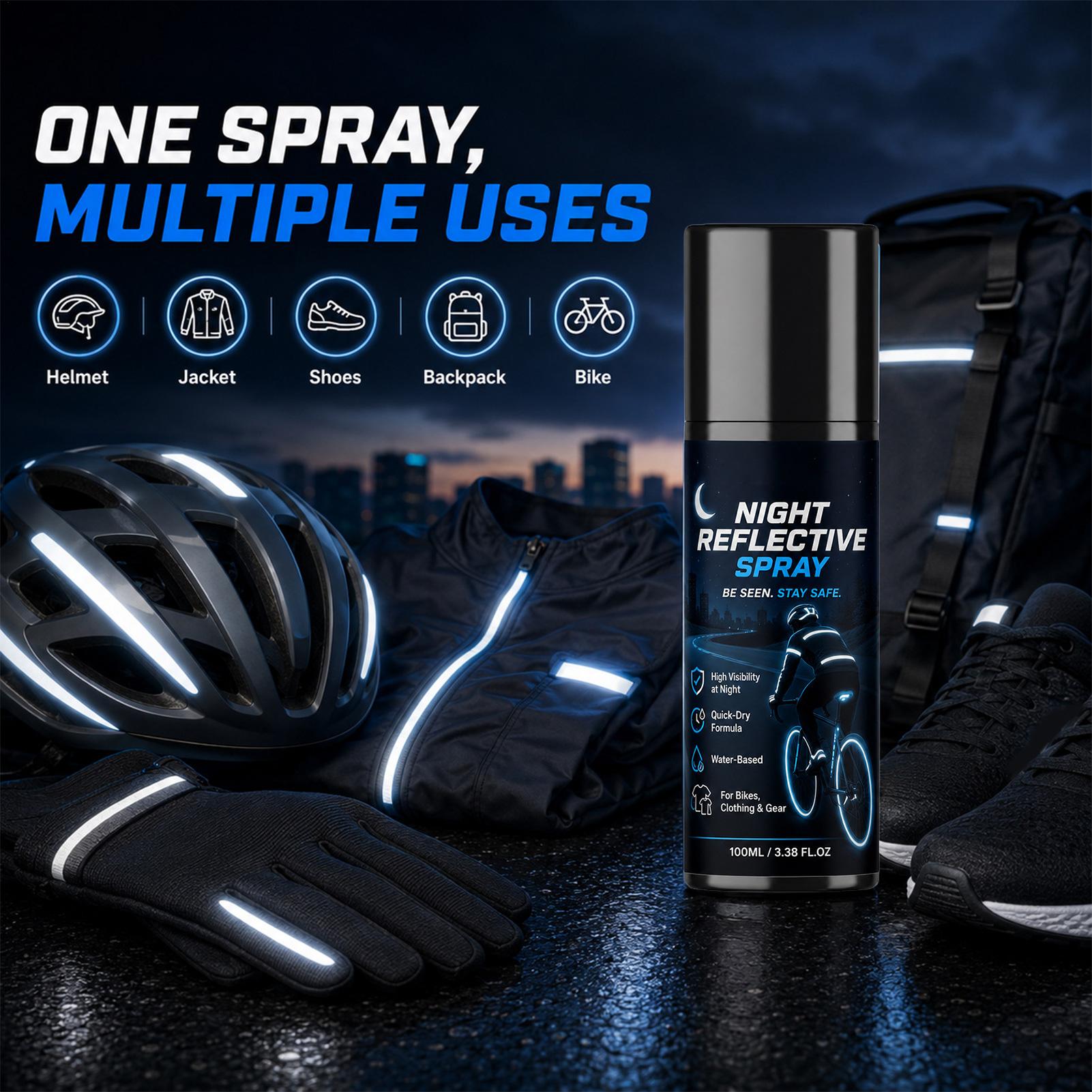 100ml Night Reflective Spray,  - đánh giá và giá Running Visibility Gear