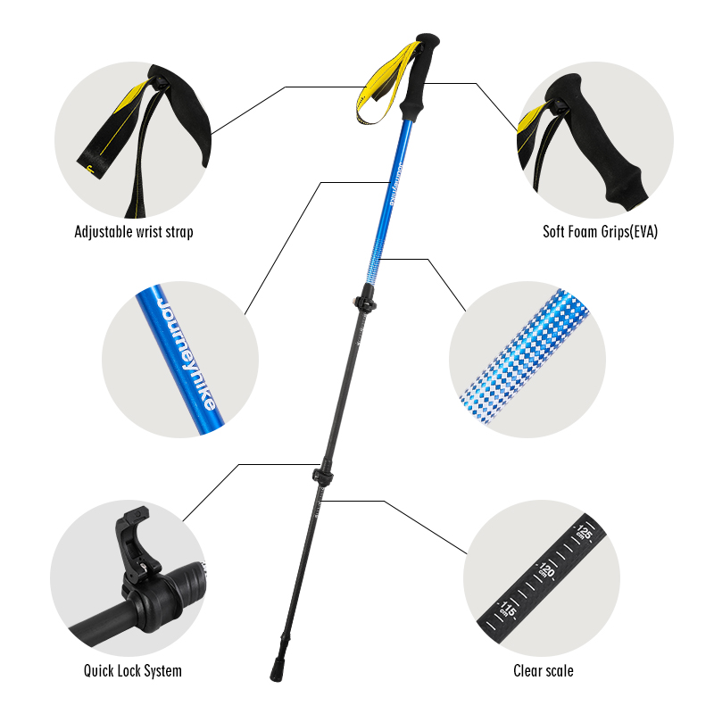 Yellow 3K Carbon Fiber Trekkin - đánh giá và giá Trekking Pole Carbon