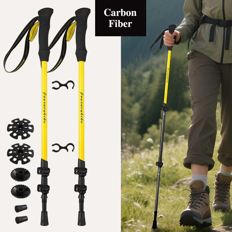 Yellow 3K Carbon Fiber Trekkin - đánh giá và giá Trekking Pole Carbon