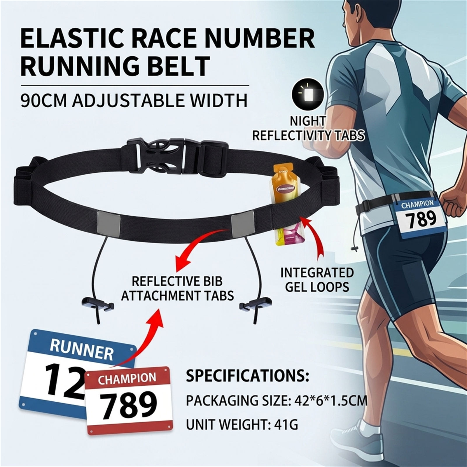 Reflective Race Bib Belt for T - đánh giá và giá Race Bib