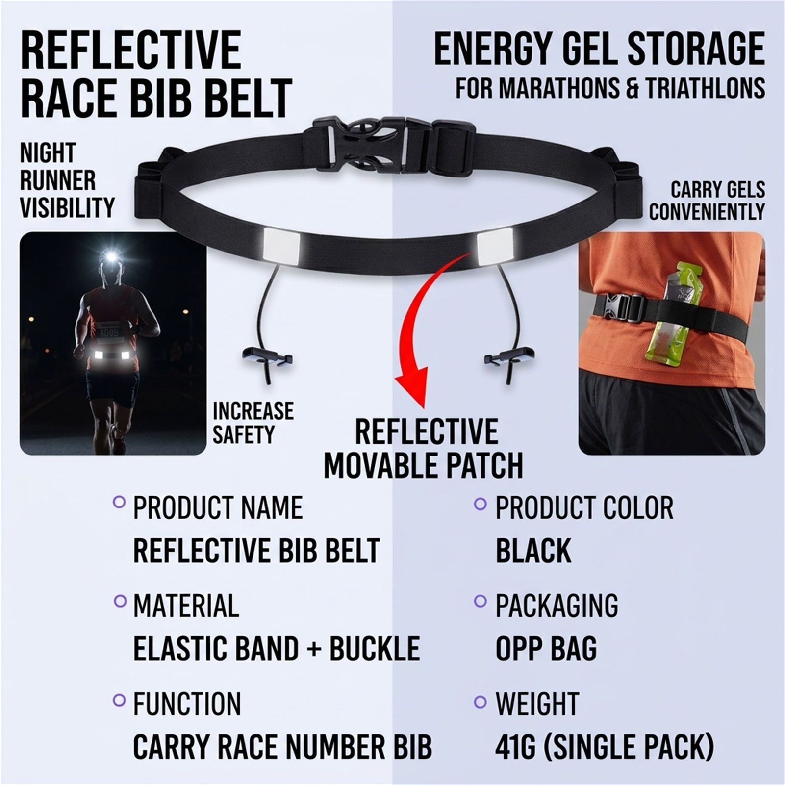Reflective Race Bib Belt for T - đánh giá và giá Race Bib