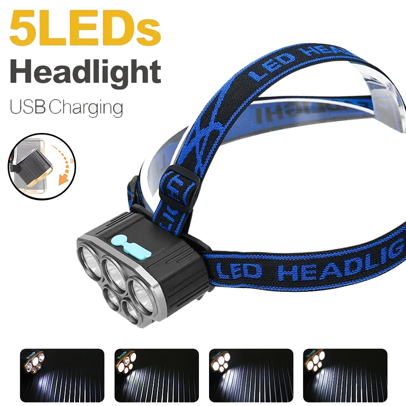 Rechargeable 5 LED Headlight U - đánh giá và giá Running Headlamp