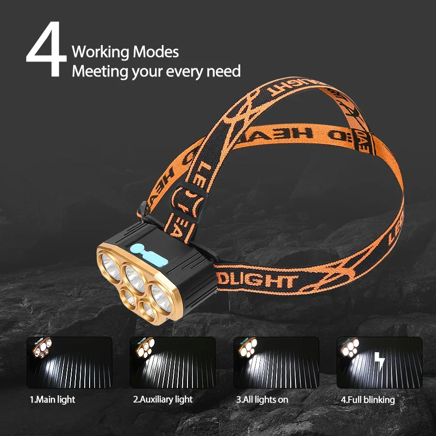Rechargeable 5 LED Headlight U - đánh giá và giá Running Headlamp