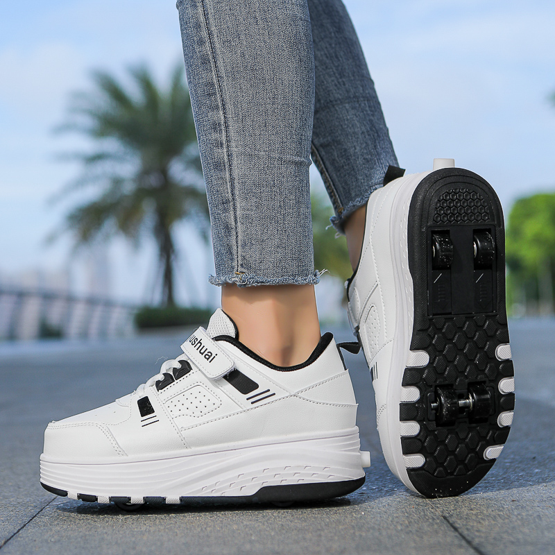 Kids 4‑Wheel Retractable Rolle - đánh giá và giá Running Shoes Men