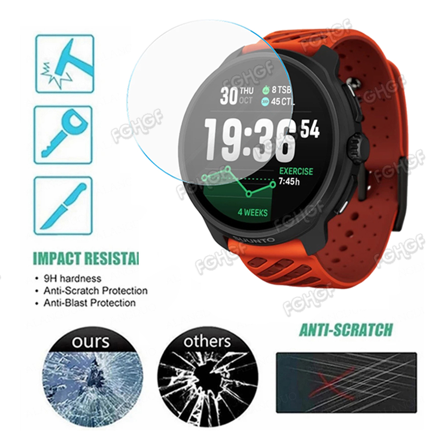 Tempered Glass Protective Film - đánh giá và giá Running Watch