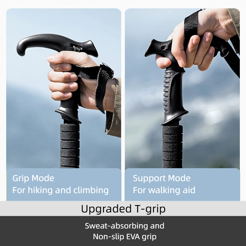 BISINNA 2PCS T Handle Walking  - đánh giá và giá Trekking Pole Carbon
