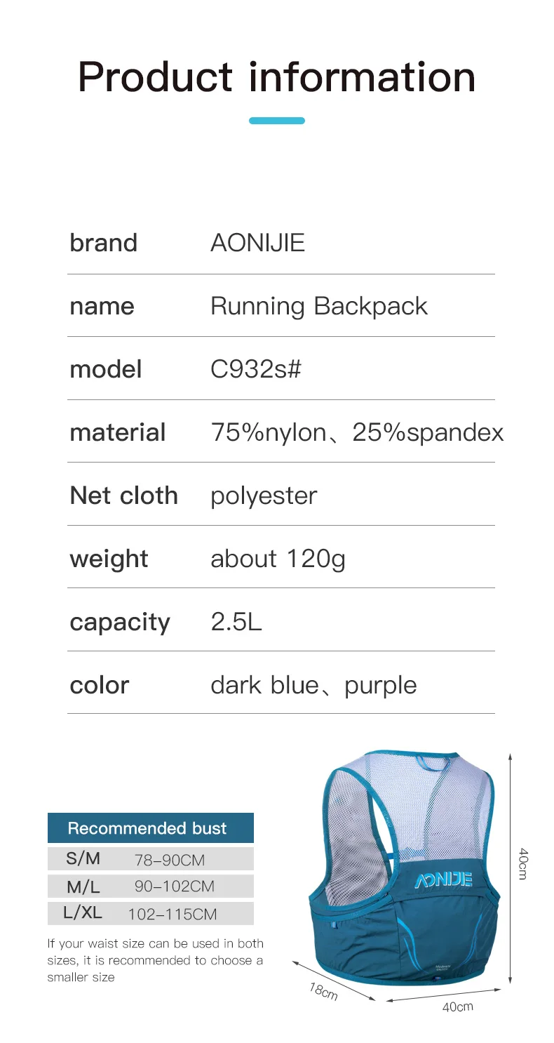 AONIJIE C932S 2.5L Portable Hy - đánh giá và giá Hydration Vest