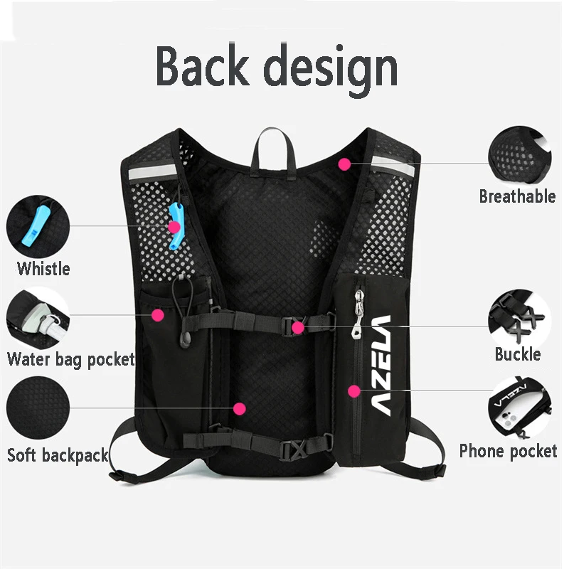 5L Running Hydration Vest Back - đánh giá và giá Hydration Vest