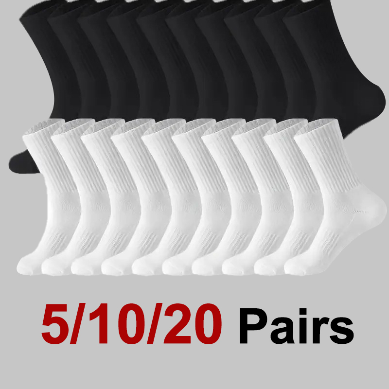 5/10/20 Pairs Men Solid Color  - đánh giá và giá Sports Socks