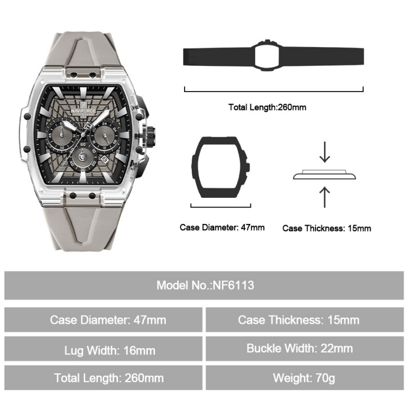 NAVIFORCE Men's 5ATM Waterproo - đánh giá và giá Running Watch